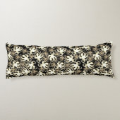 Schwarz-Sepia-Wiederholungsmotiv | Octopus Pattern Seitenschläferkissen (Rückseite)