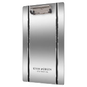 Schwarz-Shiny-Metallische Silbergraue Streifen Klemmbrett (Links)