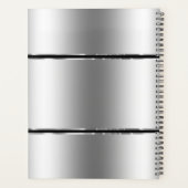 Schwarz-Shiny-Metallische Silberstreifen Planer (Rückseite)