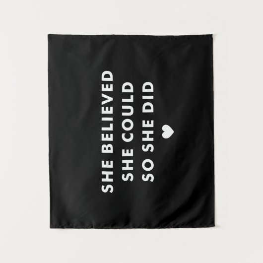 Schwarz sie glaubte, sie könnte also zitieren wandteppich (Vorderseite)