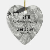Schwarz & Silber 25. Hochzeitstag - Ornament 3 (Rechts)