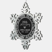 Schwarz & Silber 25. Hochzeitstag - Ornament 5 (Rechts)