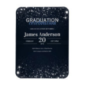 Schwarz-Silber-Abschluss laden ein Magnet (Vertikal)