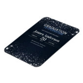 Schwarz-Silber-Abschluss laden ein Magnet (Linke Seite)