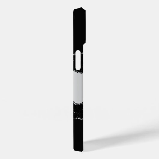 Schwarz-Silber-Agarve-Marmor-Namensskript Case-Mate iPhone Hülle (Rückseite / Rechts)