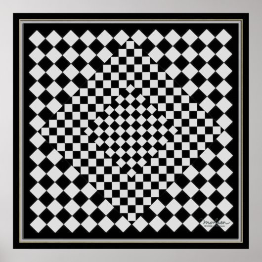 Schwarz-Silber-Bild bewegen Poster (Vorne)