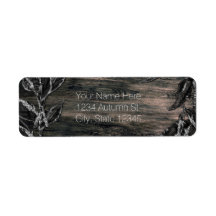 Schwarz & Silber Blätter Dunkle Elegance Einladung