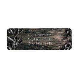 Schwarz & Silber Blätter Dunkle Elegance Einladung