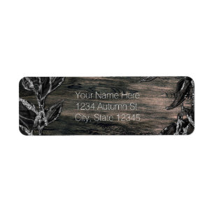 Schwarz & Silber Blätter Dunkle Elegance Einladung