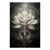 Schwarz-Silber-Blume Poster (Vorderseite)