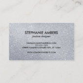 Schwarz/Silber-Box-Zickzack Glitzer Visitenkarte (Rückseite)