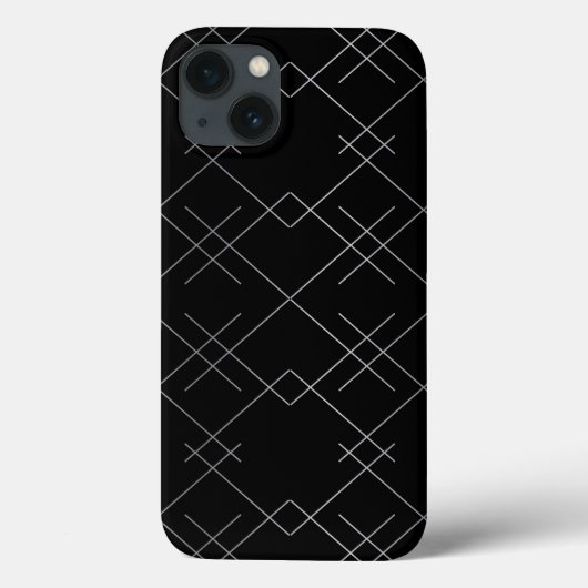 Schwarz-Silber, cool, elegant, einfach, modern Case-Mate iPhone Hülle (Rückseite)