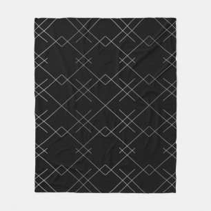 Schwarz-Silber, cool, elegant, einfach, modern Fleecedecke