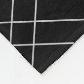 Schwarz-Silber, cool, elegant, einfach, modern Fleecedecke (Ecke)