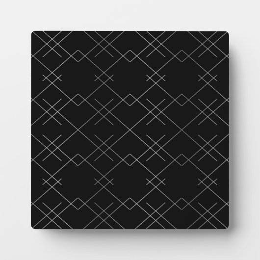 Schwarz-Silber, cool, elegant, einfach, modern Fotoplatte (Vorderseite)