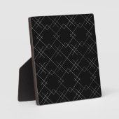 Schwarz-Silber, cool, elegant, einfach, modern Fotoplatte (Vorderseite)