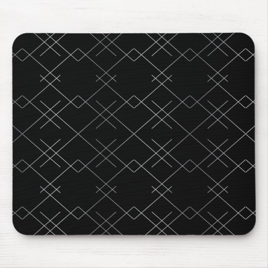 Schwarz-Silber, cool, elegant, einfach, modern Mousepad (Vorne)