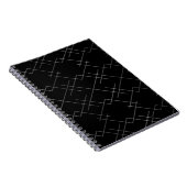 Schwarz-Silber, cool, elegant, einfach, modern Notizblock (Rechte Seite)