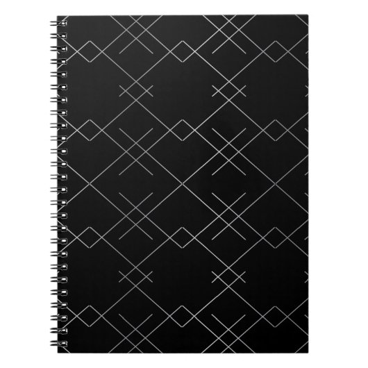 Schwarz-Silber, cool, elegant, einfach, modern Notizblock (Vorderseite)