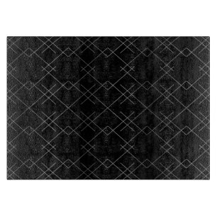 Schwarz-Silber, cool, elegant, einfach, modern Schneidebrett