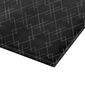 Schwarz-Silber, cool, elegant, einfach, modern Schneidebrett (Ecke)