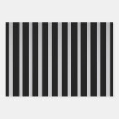 Schwarz-Silber-Diagonalstreifen-Muster Geschenkpapier Set (Vorderseite 2)