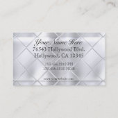 Schwarz-Silber-Diamant-Geschäftskarte Visitenkarte (Rückseite)