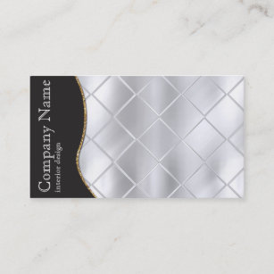 Schwarz-Silber-Diamant-Geschäftskarte Visitenkarte