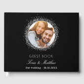 Schwarz-Silber-Foto Gästebuch (Vorderseite)