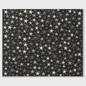 schwarz, silber, glänzend, hell, Stern, Farbe, Geschenkpapier (Flach)