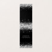 Schwarz-Silber-Glitzer-2-Netzwerkkarten (Außenseite Aufgefaltet)