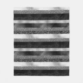 Schwarz-Silber-Glitzer Fleecedecke (Vorderseite)