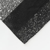 Schwarz-Silber-Glitzer Fleecedecke (Ecke)