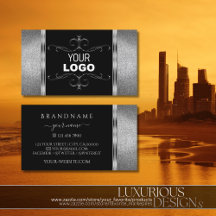 Schwarz-Silber-Glitzer mit Logo Verziert