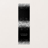 Schwarz-Silber-Glitzer-Netzwerkkarten (Außenseite Aufgefaltet)