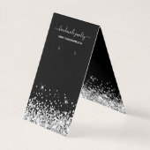 Schwarz-Silber-Glitzer-Signatur (Vorderseite)