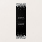 Schwarz-Silber-Glitzer-Signatur (Außenseite Aufgefaltet)