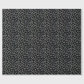 Schwarz-Silber-Glitzer-Stadtpunkte Geschenkpapier (Flach)