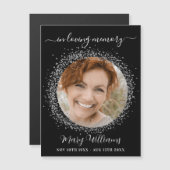 Schwarz-Silber-Glitzern-Magnet Magnetkarte (Vorne/Hinten)