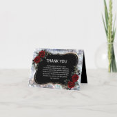 Schwarz Silber Gothic Rot Grün Floral Danke (Vorderseite)