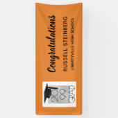 Schwarz & Silber GRAD | bearbeitbare Farbe | Absch Banner (Vertikal)