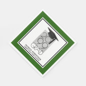 Schwarz & Silber GRAD | Editierbar grün | Abschlus Serviette (Ecke)