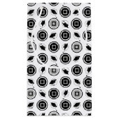 Schwarz-Silber-Graduierungs-Cap-Muster Kleine Geschenktüte (Rückseite)