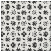 Schwarz-Silber-Graduierungs-Cap-Muster Stoff (Muster)