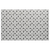 Schwarz-Silber-Graduierungs-Cap-Muster Stoff (Fat Quarter (45,7 x 55,9 cm))