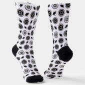 Schwarz-Silber-Graduierungs-Muster-Socken Socken (Gewinkelt)