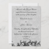 Schwarz-Silber-Grau-Blüh Einladung (Rückseite)