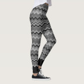 Schwarz-Silber-Grau-Wavy-Muster Leggings (Rechts)
