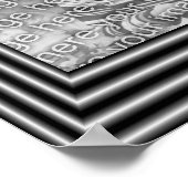 Schwarz-Silber-Grenzrahmen hinzufügen Ihr Foto Poster (Ecke)