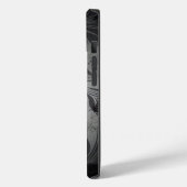 Schwarz-Silber-Grunge-Design Case-Mate iPhone Hülle (Rückseite / Links)